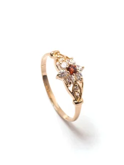 Bague 2 tons grenat véritable Femme Accessoires Et Bijoux