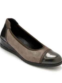 Hot Ballerine cuir bout et talon vernis Femme Ballerines