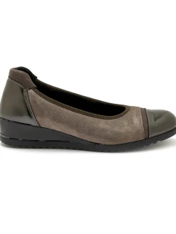 Hot Ballerine cuir bout et talon vernis Femme Ballerines