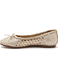 Sale Ballerines en cuir tressées Femme Ballerines