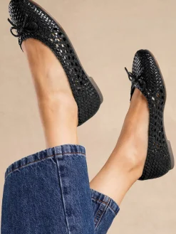 Best Ballerines en cuir tressées Femme Ballerines