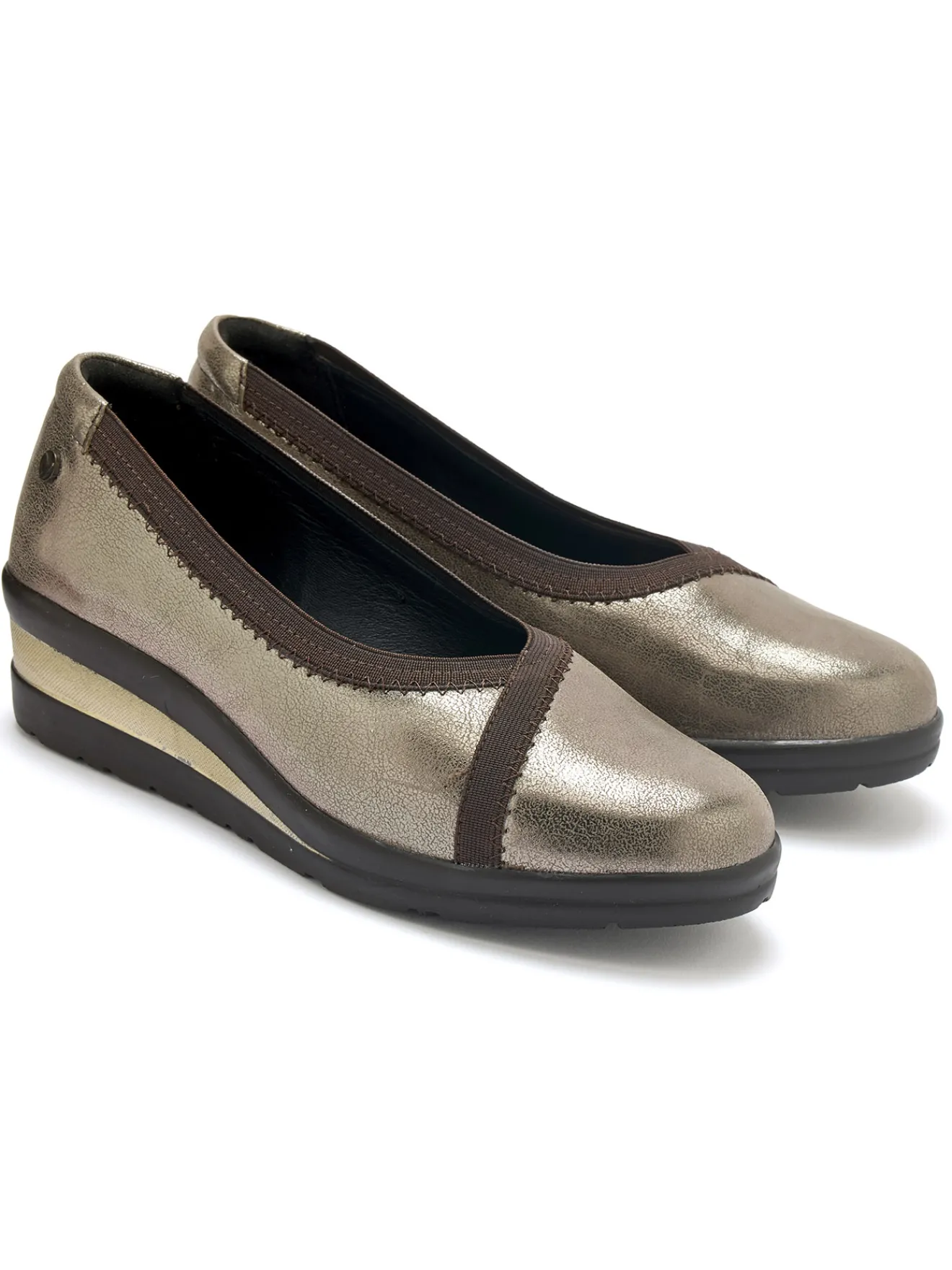 Discount Ballerines tout cuir élastiquées Femme Ballerines