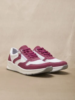 Hot Baskets bicolores avec zip côté Femme Baskets, Derbies