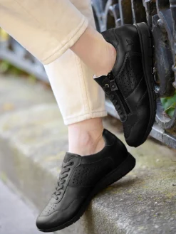 Best Baskets cuir à aérosemelle amovible Femme Baskets, Derbies