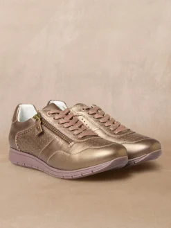 New Baskets cuir à aérosemelle amovible Femme Baskets, Derbies