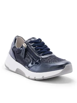 New Baskets cuir et textile Femme Baskets, Derbies