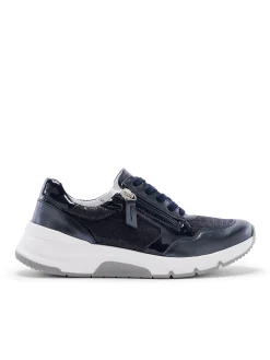 New Baskets cuir et textile Femme Baskets, Derbies