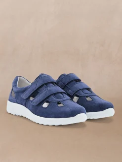 Clearance Baskets extra larges cuir ajouré Femme Baskets, Derbies