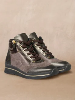 Clearance Baskets montantes molletonnées Femme Baskets, Derbies