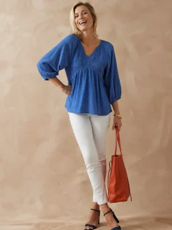 Outlet Blouse à smocks Femme Chemisier, Blouse