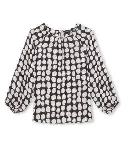 Outlet Blouse ample voile satiné Femme Tunique|Chemisier, Blouse