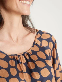 Blouse ample voile satiné Femme Tunique|Chemisier, Blouse