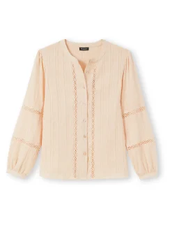 Sale Blouse avec jeu de macramé Femme Tunique|Chemisier, Blouse