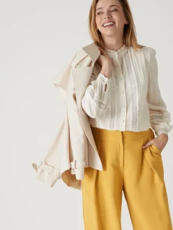 Best Blouse col volanté Femme Tunique|Chemisier, Blouse