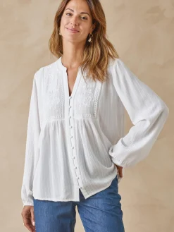 Hot Blouse en crêpe Femme Chemisier, Blouse