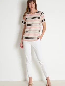 Online Blouse en crêpe encolure ronde Femme Chemisier, Blouse