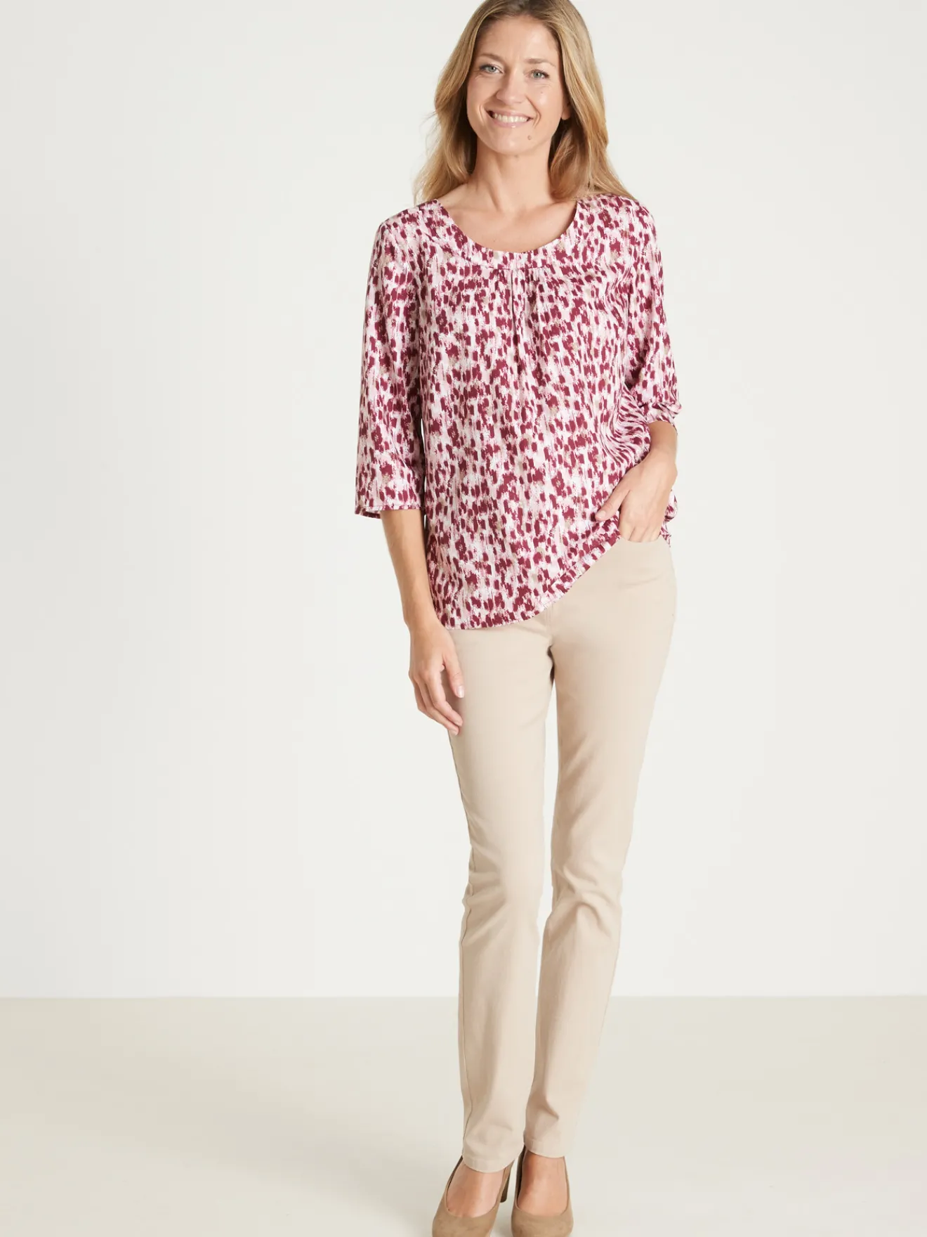 Online Blouse en microfibre Femme Tunique|Chemisier, Blouse