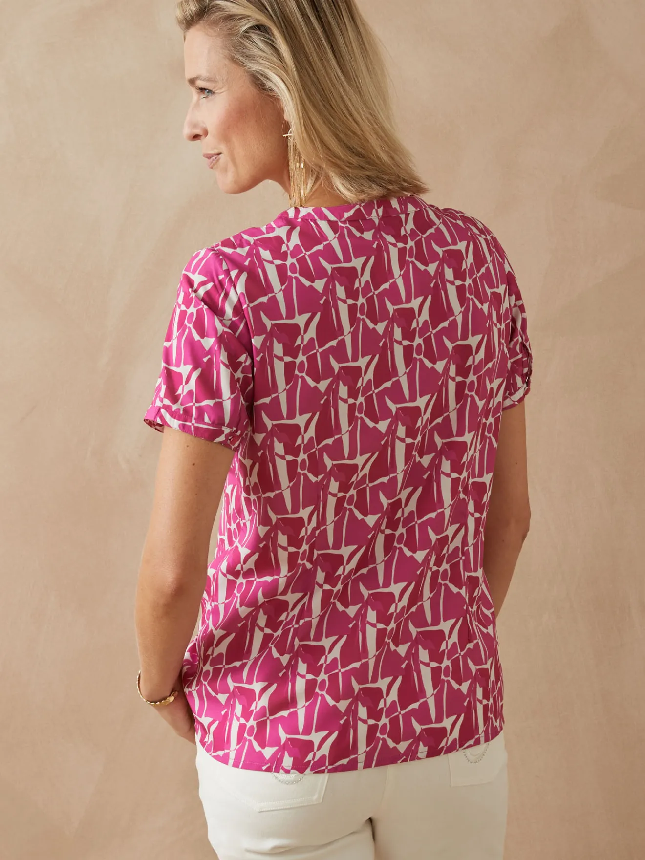 Discount Blouse en microfibre manches courtes Femme Chemisier, Blouse