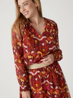 Discount Blouse en voile Femme Tunique|Chemisier, Blouse