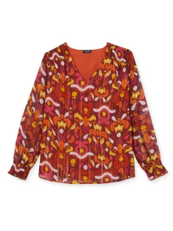 Discount Blouse en voile Femme Tunique|Chemisier, Blouse