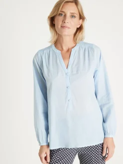 Online Blouse en voile de coton Femme Tunique|Chemisier, Blouse