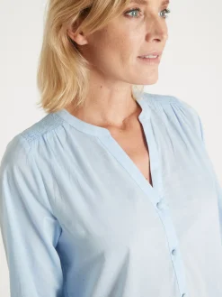 Online Blouse en voile de coton Femme Tunique|Chemisier, Blouse