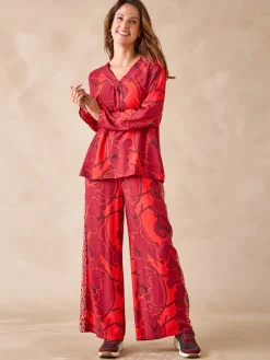 Blouse encolure V Femme Tunique|Chemisier, Blouse