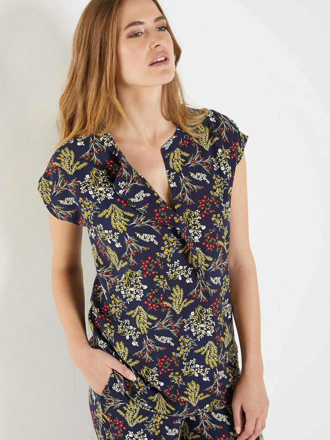 Outlet Blouse fluide Femme Chemisier, Blouse