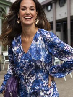 Outlet Blouse fluide encolure V Femme Tunique|Chemisier, Blouse