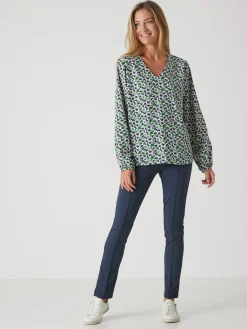 Discount Blouse fluide encolure V Femme Tunique|Chemisier, Blouse