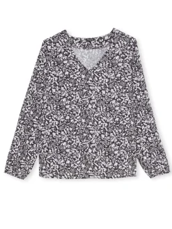 Sale Blouse fluide encolure V Femme Tunique|Chemisier, Blouse