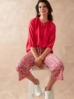 Clearance Blouse fluide manches bouffantes Femme Chemisier, Blouse