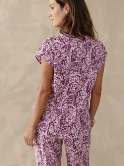 Clearance Blouse fluide manches T Femme Chemisier, Blouse