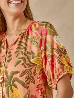 Online Blouse toute boutonnée Femme Chemisier, Blouse