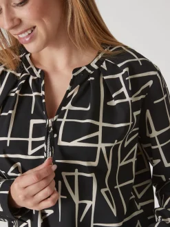 Blouse zippée Femme Chemisier, Blouse