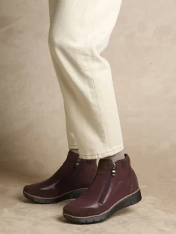 Sale Boots compensées zippées Femme Boots