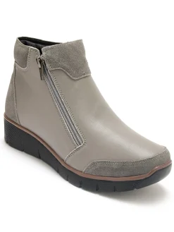 Sale Boots compensées zippées Femme Boots