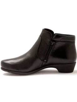 Outlet Boots cuir à aérosemelle® extra larges Femme Boots