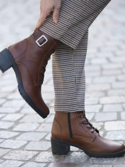 Boots cuir doublées suédine Femme Boots