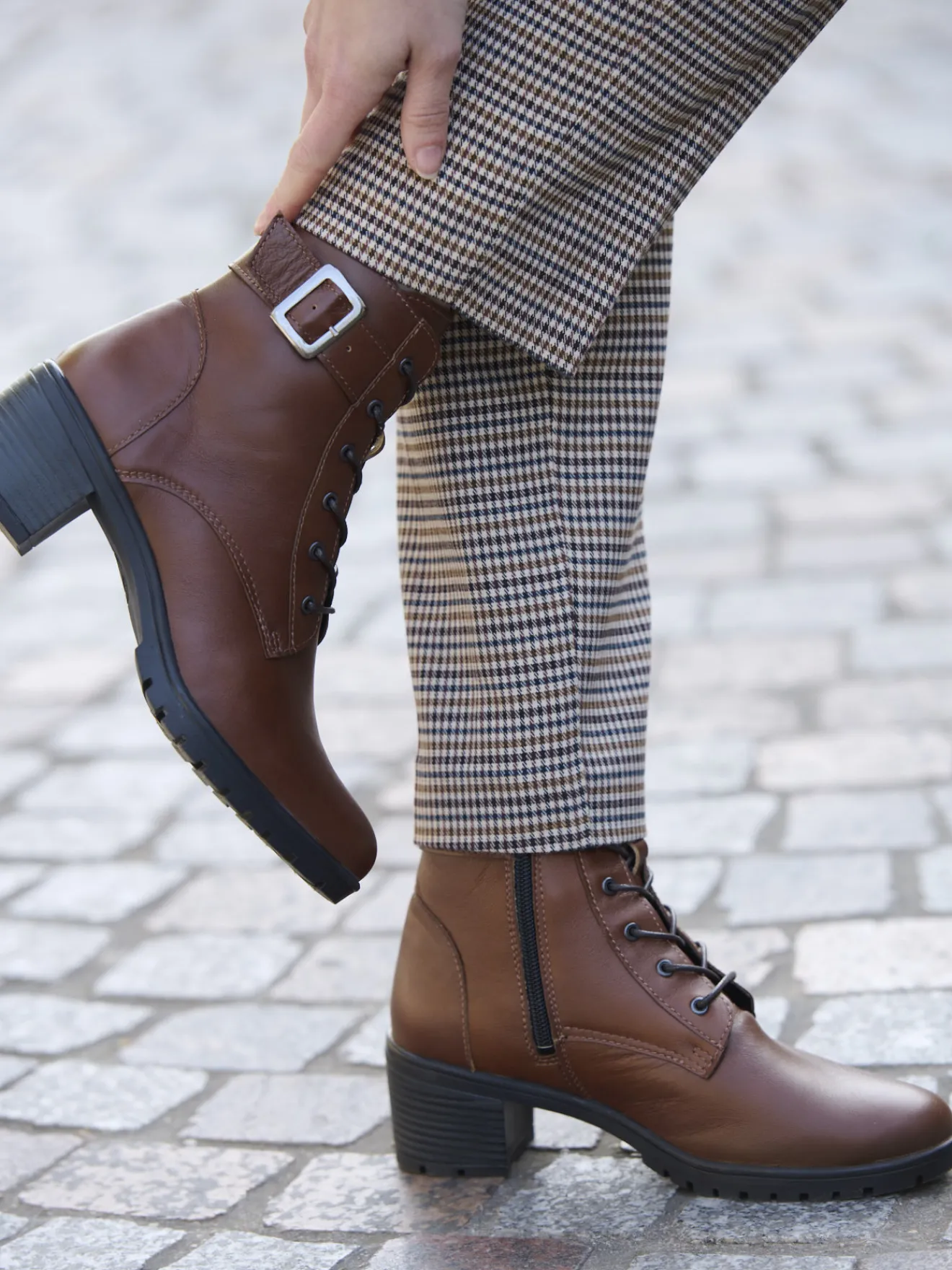 Boots cuir doublées suédine Femme Boots