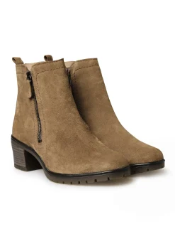 Boots dessus cuir velours extra larges Femme Boots