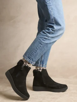 Clearance Boots double zip semelle amovible Femme Boots