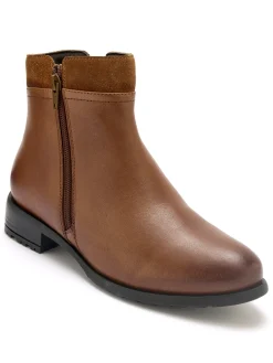 Best Boots en cuir double zip Femme Boots