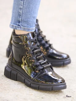 Online Boots fourrées zippées et lacées Femme Boots