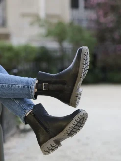 Sale Boots molletonnées large élastique Femme Boots