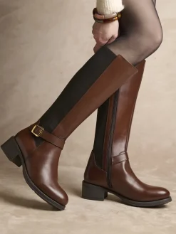 Online Bottes hautes mollets larges Femme Bottes