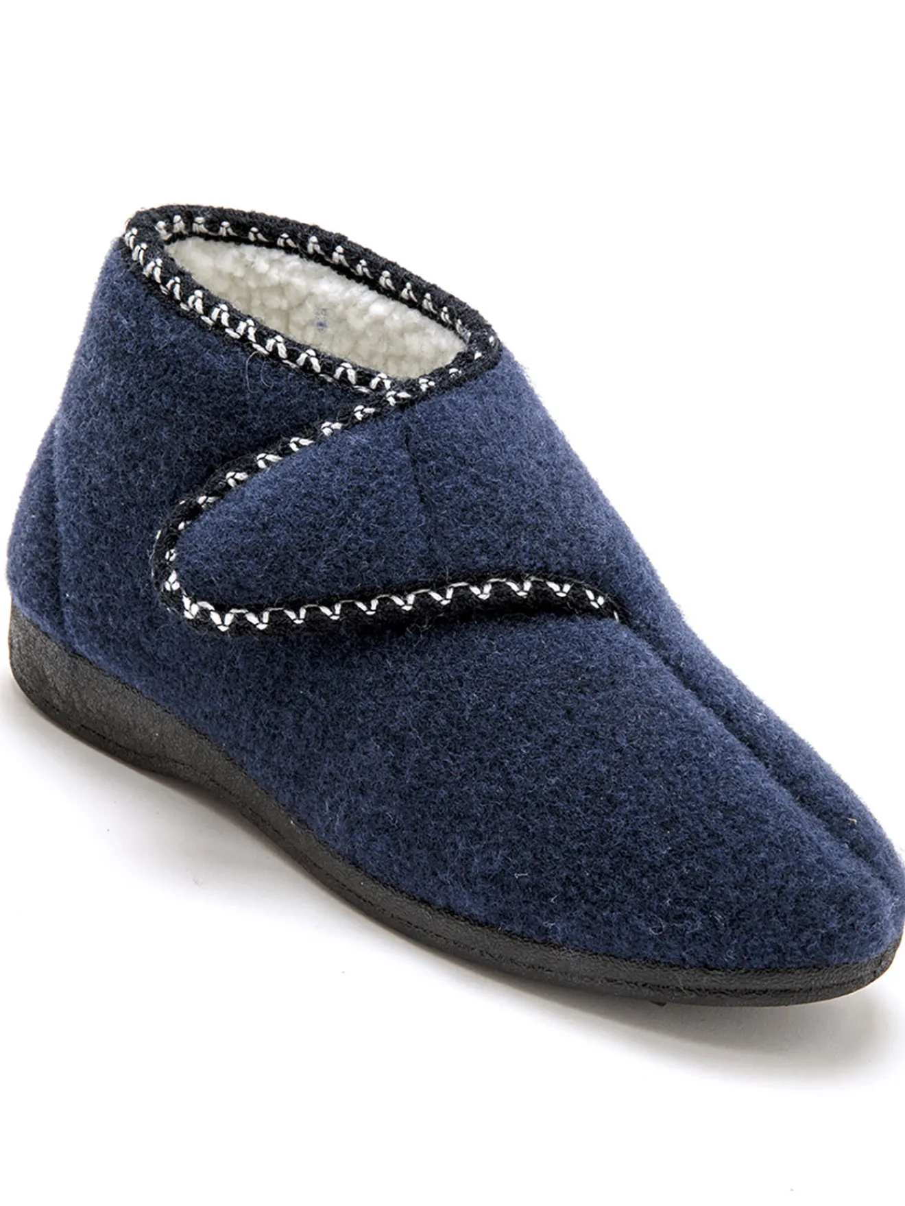 Sale Bottillons fourrés à scratch Femme Pantoufles, Chaussons