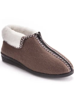 Outlet Bottillons fourrés laine majoritaire Femme Pantoufles, Chaussons