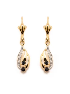 New Boucles d'oreilles saphirs véritables Femme Accessoires Et Bijoux