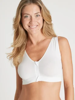 Brassière zippée Agrafé Devant|Sans Armatures